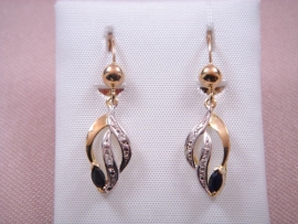 PENDIENTES ORO 18KT ZAFIRO D28X7MM PESO G2,25