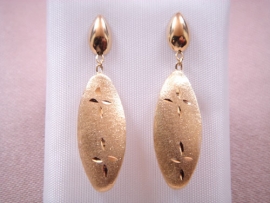 PENDIENTES ORO 18KT SATINADO TALLADO D32X7MM PESO G4,15