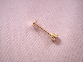 PIERCING ORO 18KT LABIO CON CIRCONITA PESO G0,75