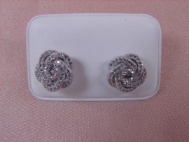 PENDIENTES PLATA 925MM FLOR CON CIRCONITAS