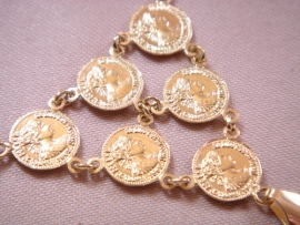 PULSERA ORO 18KT DE DEDO CON MONEDAS PESO G9,31