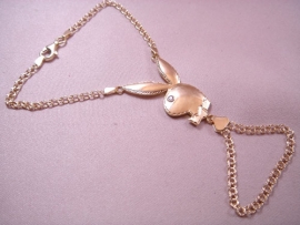 PULSERA ORO 18KT DE DEDO CONEJO PLAYBOY 60X29MM PESO 15,80G