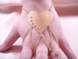 PULSERA ORO 18KT DE TRI-DEDO CORAZON 40X40MM PESO G18,90