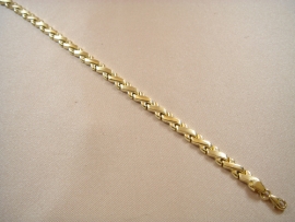 PULSERA ORO 18KT ESTAMPADO-SATINADO L19CM A5,5MM PESO G7,35