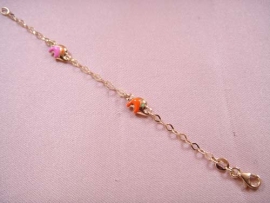 PULSERA ORO 18KT NIÑA MUÑECOS DELFINPESO G2,45 L13CM