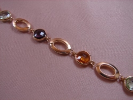 PULSERA ORO 18KT TUTI OVALOS 19CM PESO G11,05