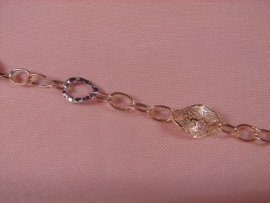 PULSERA ORO 18KT BICOLOR 19CM PESO G2,8