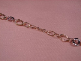 PULSERA ORO 18KT BICOLOR 19CM D8,5MM PESO G3,7 