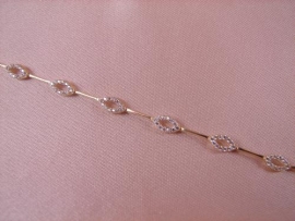 PULSERA ORO 18KT CON CIRCONITAS 19CM G4,5 D4X1,9MM