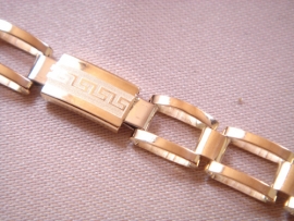 PULSERA ORO 18KT GRECA ESLABONES D7,5X3MM 21CM PESO G16,60