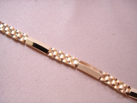 PULSERA ORO 18KT TRAMOS D5X2MM 21CM PESO G12,70