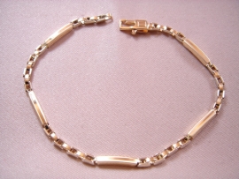 PULSERA ORO 18KT CUADRADO D3X2,5MM 21CM PESO G8,95 