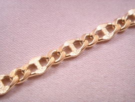 PULSERA ORO 18KT CON ESLABON HUECO, PESO G7,2, LONGITUD 21CM, ANCHO 6MM, GROSOR 2MM