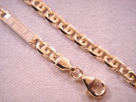 PULSERA ORO 18KT MACIZA, PESO G5,75, LONGITUD 21CM, ANCHO 3,90, GROSOR 0,9 MM