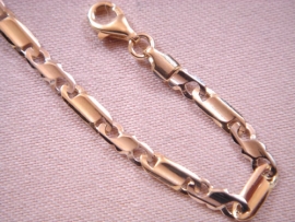 PULSERA ORO 18KT PLANA PESO G5,6, LONGITUD 18,5CM, ANCHO 3,5MM GROSOR 0,9MM