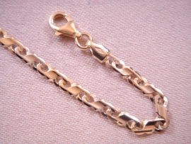 PULSERA ORO 18KT PLANA PESO G3,95, LONGITUD 18,5CM, ANCHO 3,1MM, GROSOR 0,8MM 