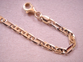 PULSERA ORO 18KT PLANA PESO G4,85, LONGITUD 18,5CM, ANCHO 3,1MM GROSOR 0,9MM