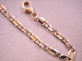 PULSERA ORO 18KT FORMA PLANA PESO G4,65, LONGITUD 18,5CM, ANCHO 3,1MM, GROSOR 0,9MM