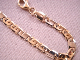 PULSERA ORO 18KT FORMA PLANA PESO G6,6, LONGITUD 18,5CM, ANCHO 4,1MM, GRUESO 0,9MM