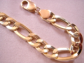 PULSERA ORO 18KT TRES POR UNO 22CM D10,5X2MM PESO G23,45