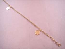 PULSERA ORO 18KT CADENA CON MONEDAS 19CM PESO G4,20