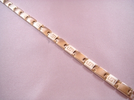 PULSERA ORO 18KT GRECA LASER 21CM D8X2MM PESO G17,85 