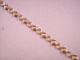 PULSERA ORO 18KT ROMBO-ANILLA 19CM 5,5MM PESO G4,5