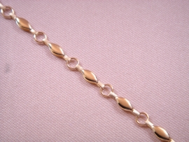 PULSERA ORO 18KT TRAMO-ANILLA 19CM  3MM PESO G3,85