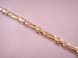 PULSERA ORO 18KT TRAMOS SATINADOS 19CM D5,90MM PESO G7,55