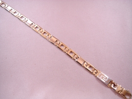 PULSERA ORO 18KT TABLETA BICOLOR 21CM PESO G24,95