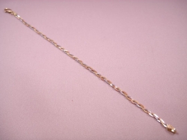 PULSERA ORO 18KT TRENZA TRICOLOR A3,5MM L19CM PESO G3,6