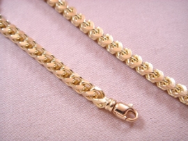 PULSERA ORO 18KT CUADRADA D5X5MM 21CM PESO G33,15