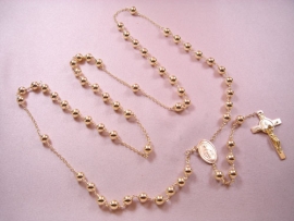 ROSARIO ORO 18KT BOLAS 6MM 80+10 CM PESO G46,35