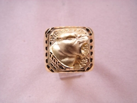 SELLO ORO 18KT PANTERA FORRADA D20X20MM PESO G21,3