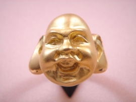 SELLO ORO 18KT CABEZA BUDA D25,75X20MM PESO G23,25