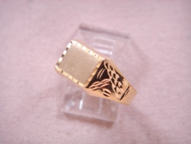 SELLO ORO 18KT RECTANGULAR D7,5X8,5MM PESO 1,85G