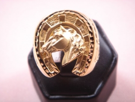 SELLO ORO 18KT HERRADURA CON CABALLO D25X24MM PESO G25,6