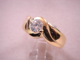 SOLITARIO ORO 18KT MACIZO D9,5X10MM PESO G8,95