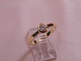 ANILLO ORO 18KT CHATON CIRCONITA PESO G3,2 D6MM