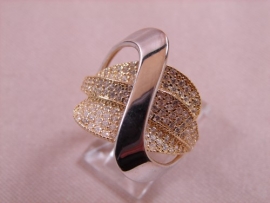 ANILLO ORO 18KT BICOLOR ONDA PESO G5,9 D23MM