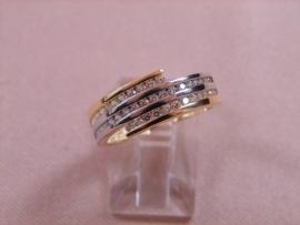 ANILLO ORO 18KT BICOLOR CARRIL PESO G3,6 D6,75MM