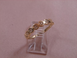 ANILLO ORO 18KT CHATONES PESO G2,35 D4MM