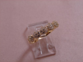 ANILLO ORO 18KT 5 CUAJOS PESO G2,4 D5X3MM