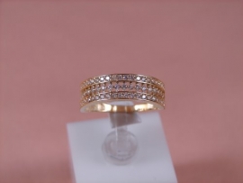 ANILLO ORO 18KT CIRCONITAS CARRIL PESO G2,65 D6MM