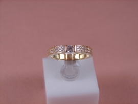 ANILLO ORO 18KT CIRCONITAS CARRIL D3,5MM PESO G2,50