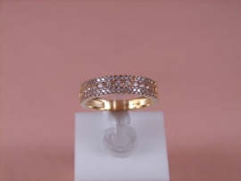 ANILLO ORO 18KT CIRCONITAS CARRIL PESO G2,9