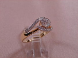 ANILLO ORO 18KT CIRCONITAS PESO G3,51 D9,5MM