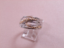 ANILLO PLATA-ORO HILOS TALL