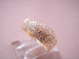 ANILLO ORO 18KT PAVE CIRCONITAS D8,5MM PESO 2,25G