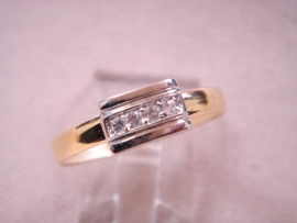 ANILLO ORO 18KT CON 4 CIRCONITAS PESO G1,25 D8XMM